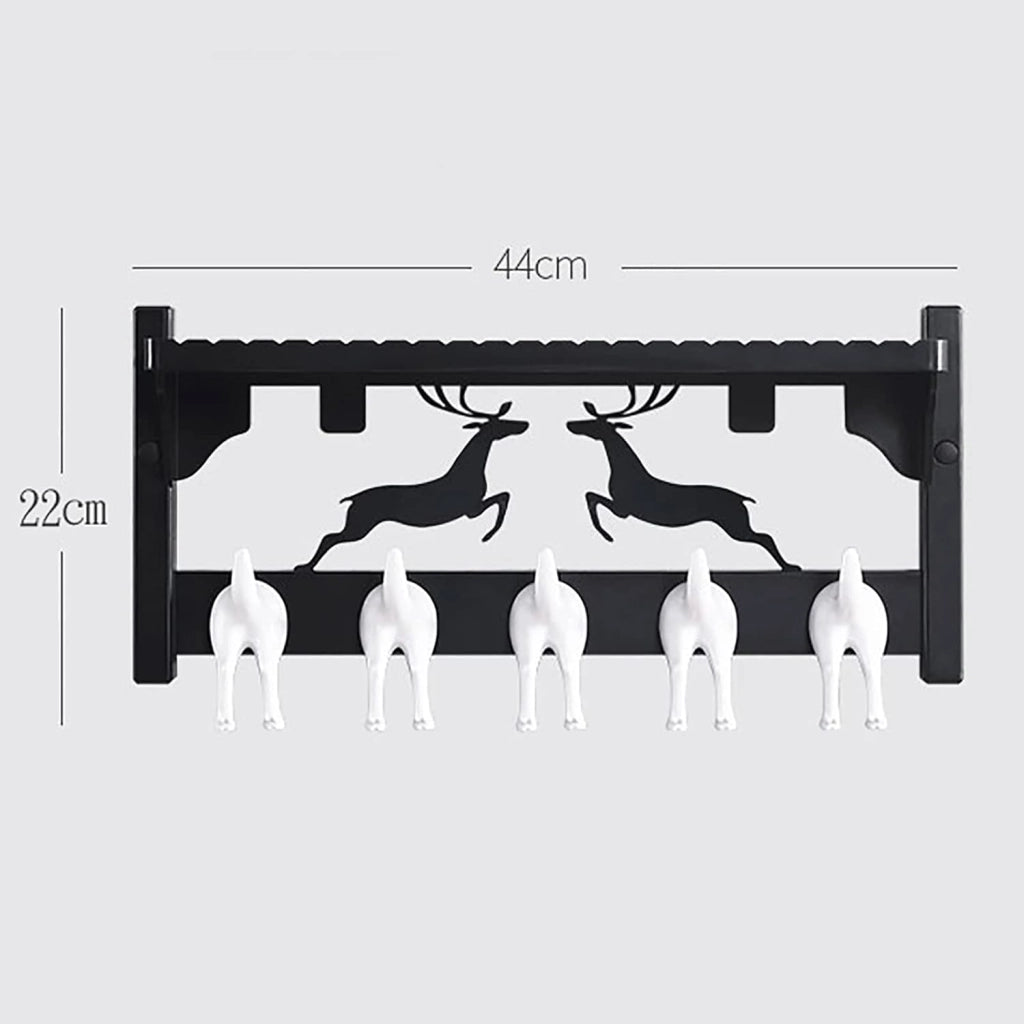 Appendiabiti da Parete, in plastica Sintetica in Resina, per Cappotti, Cappelli, Asciugamani, Borse, Accappatoi, Ingresso del Bagno, 44 × 22 × 18 cm (Colore: C)