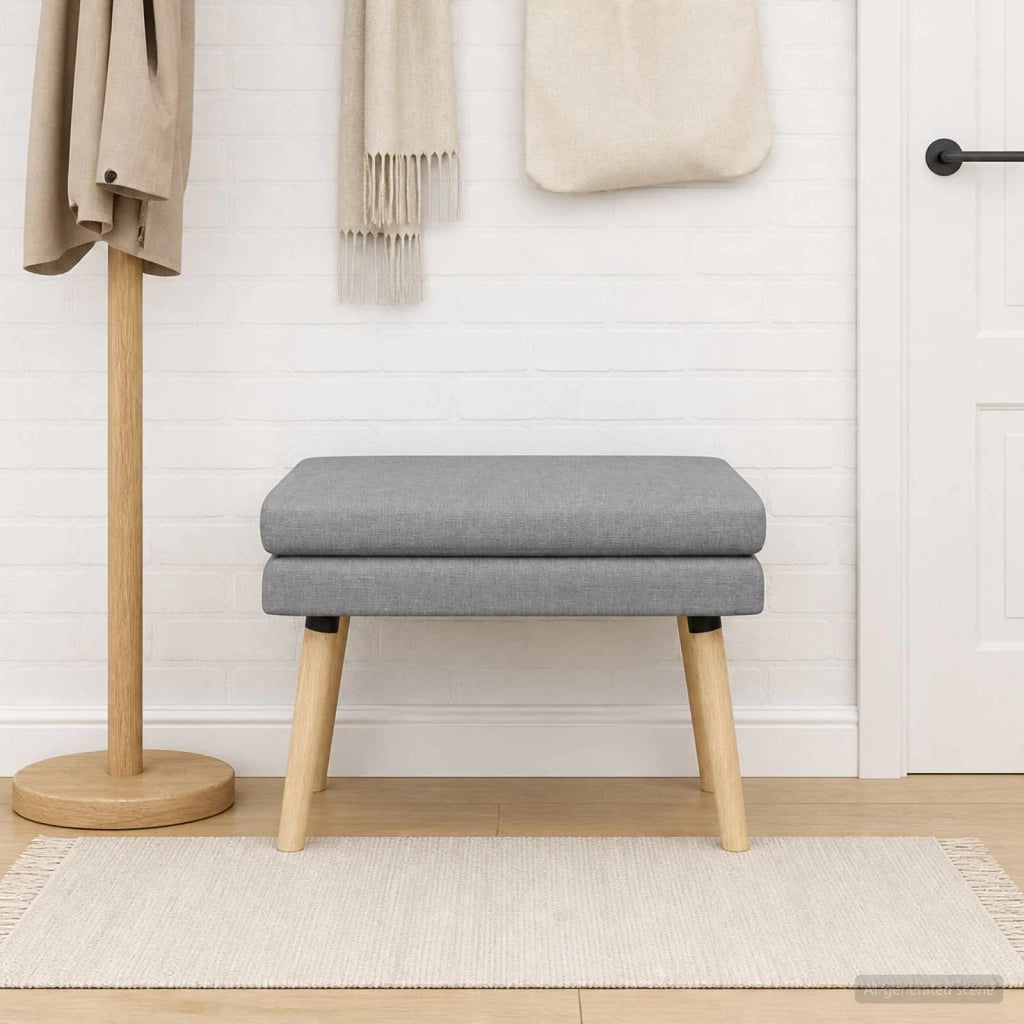 Panchina a doppio strato Grigio Chiaro 60 x 40 x 46 cm Tessuto 42038417