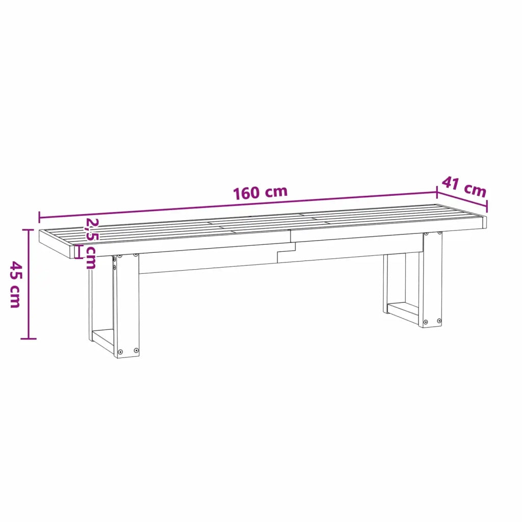 Panchina da pranzo NOAIN 160 x 41 x 45 cm CFW9493955