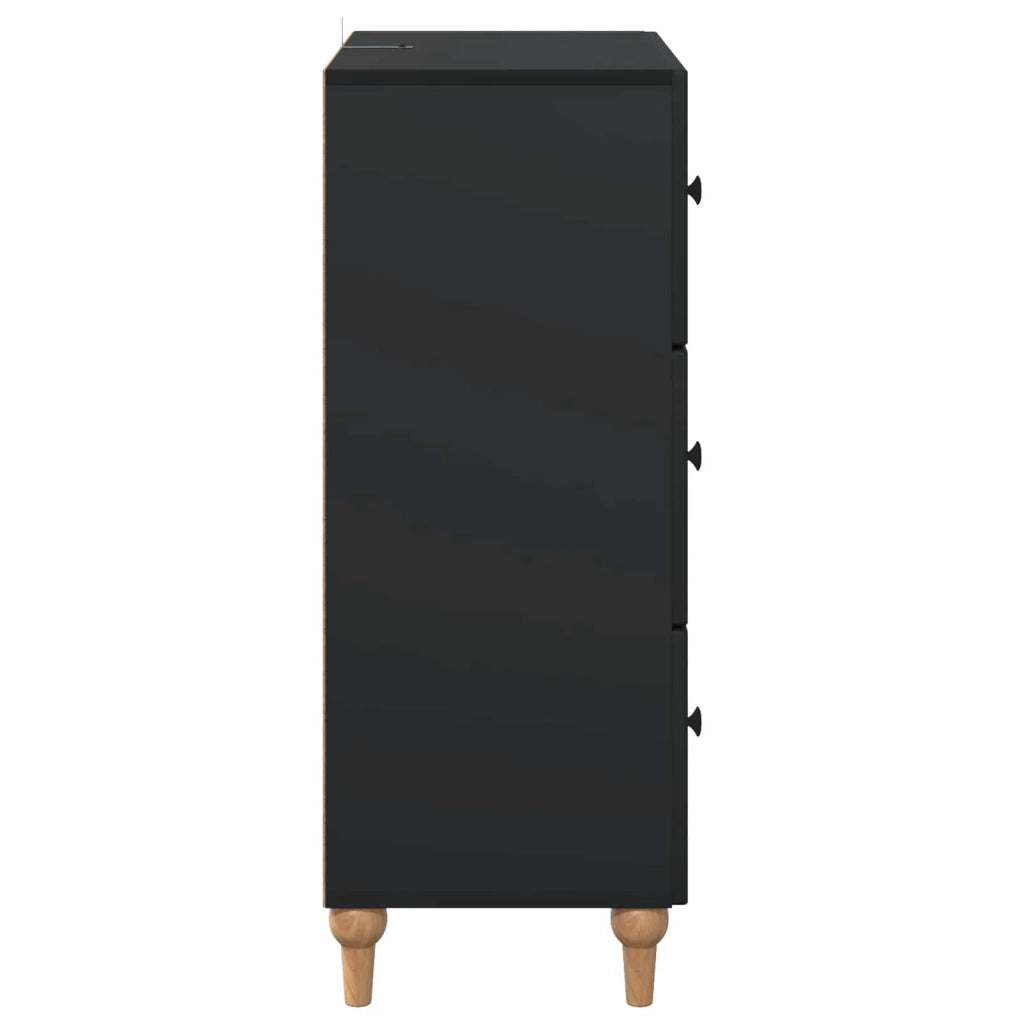 Mobile con Cassetti Nero 66 x 34,5 x 90 cm Legno ingegnerizzato 894146