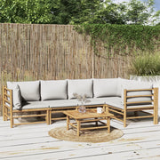 Set Salotto da Giardino 6pz con Cuscini Grigio Chiaro BambÃ¹
