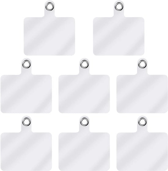 Cavo di ricarica universale per telefoni - Materiale PVC duraturo - Anello metallico - Pacchetto da 8 - Fermo per telefoni mobili - Dimensioni 5,5 x 4 cm - Cavo di ricarica per telefoni