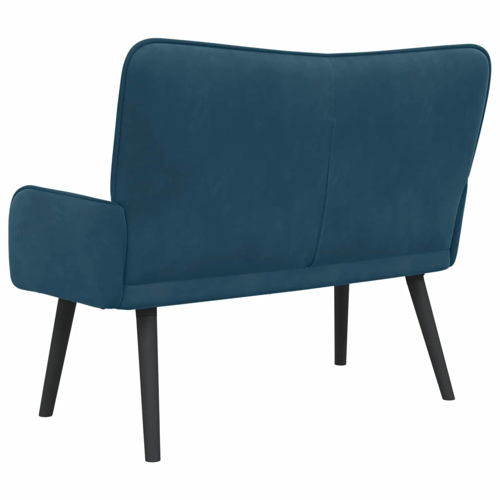 Sofa a Due Posti Blu 115 x 61 x 87 cm Velluto 42028958