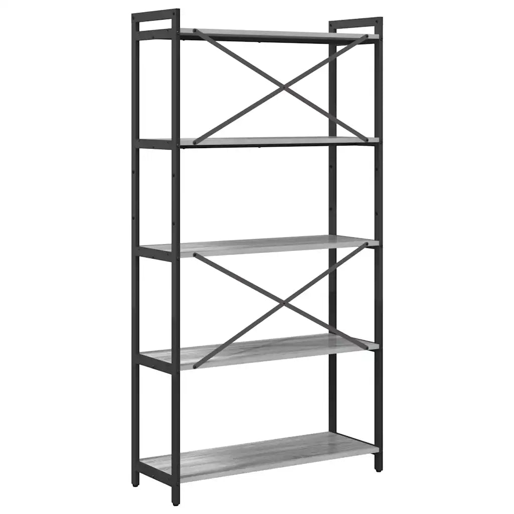 vidaXL Libreria Grigio sonoma 80 x 30 x 153 cm Legno multistrato