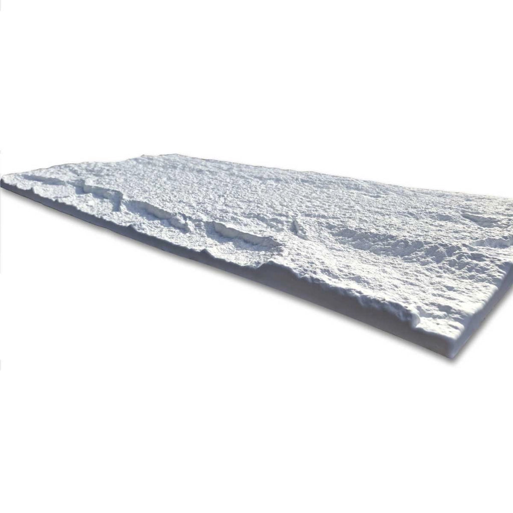 Kit 10 Pannelli Decorativi Snow Rockstone in Poliuretano - Effetto Roccia 3D - 120x60x3 cm