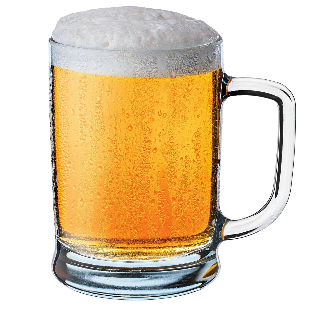 Boccale da birra KADAX 400 ml 0,4 l con manico, in vetro spesso, ideale come regalo.