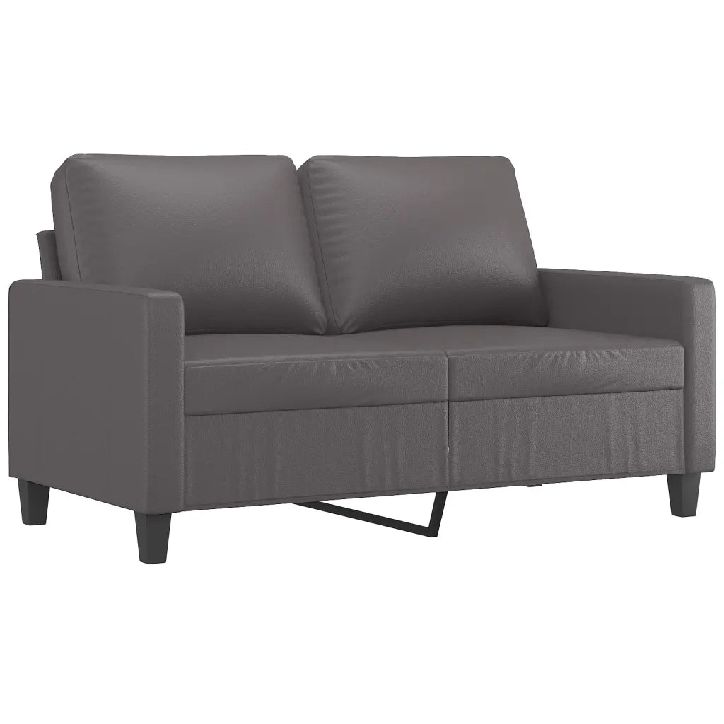 Divano | Divano da soggiorno | Sofa a 2 Posti Grigio 120 cm in Similpelle