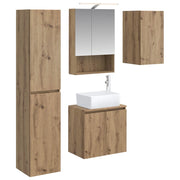 Set di Armadi da Bagno 5 pcs Rovere Artigianale 3407326