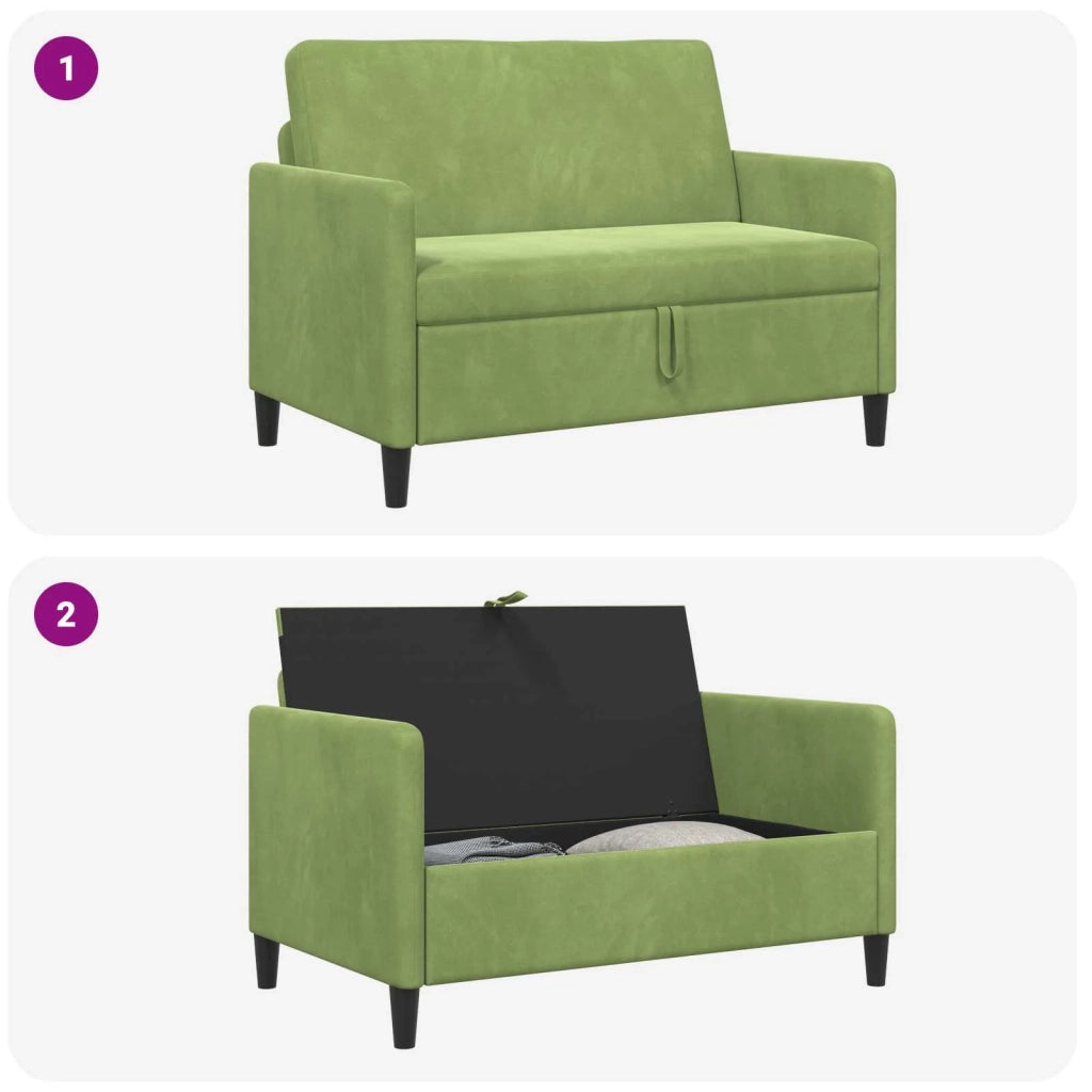 Divano con Storage Verde chiaro 122 x 78 x 87 cm Poliestere 42036908