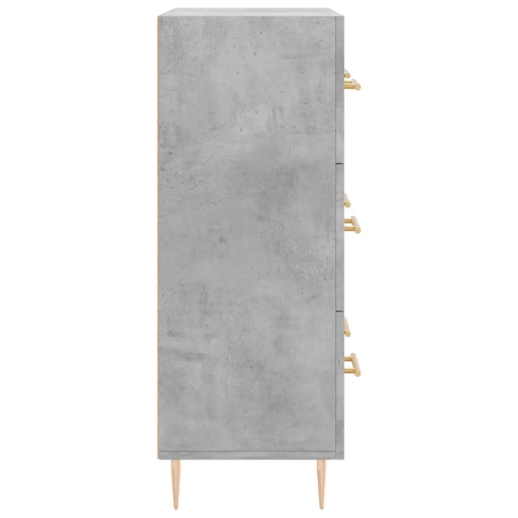 Credenza Grigio Cemento 69,5x34x90 cm in Legno Multistrato 827840