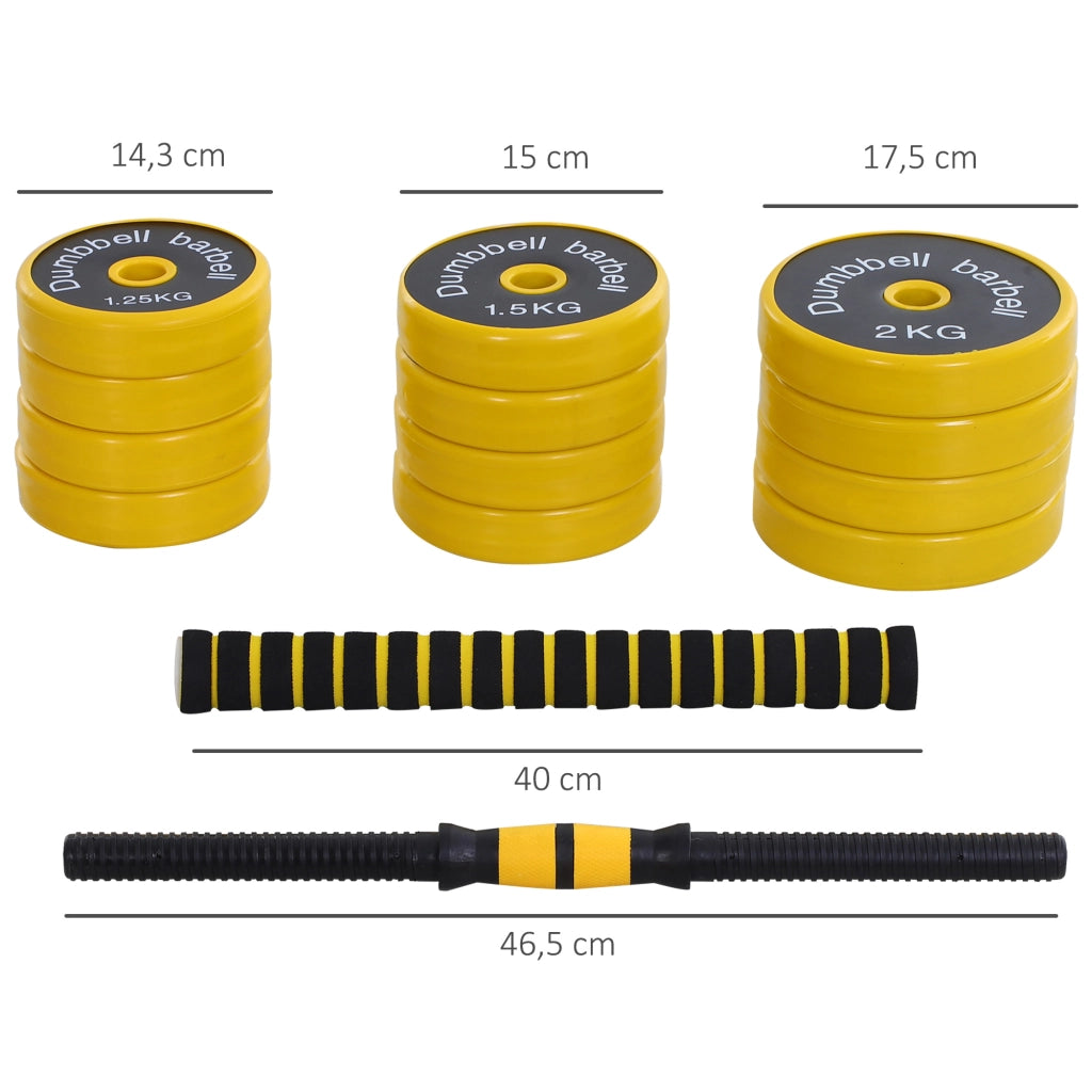 Set di manubri corti e lunghi 20 kg ¨C zephmum ¨C con barra di estensione