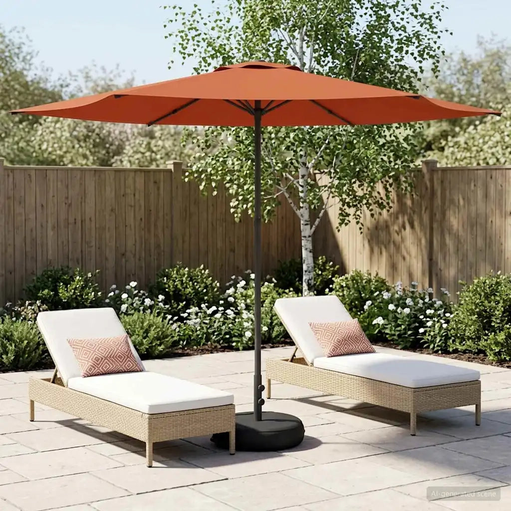 Parasole da Giardino con Base 300 x 300 cm Poliestere 42036234