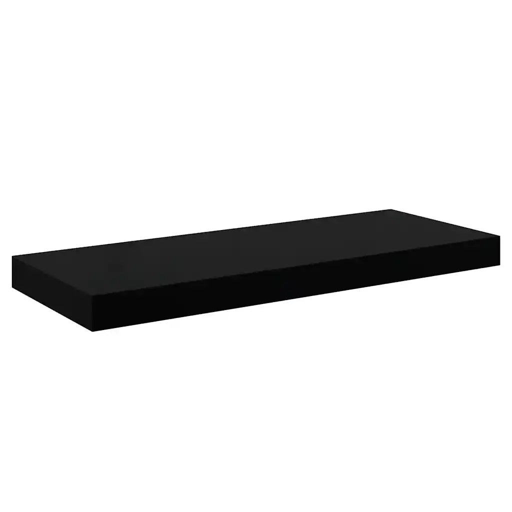 Scaffale a Parete Nero Lucido 60x23,5x3,8 cm in MDF 323769