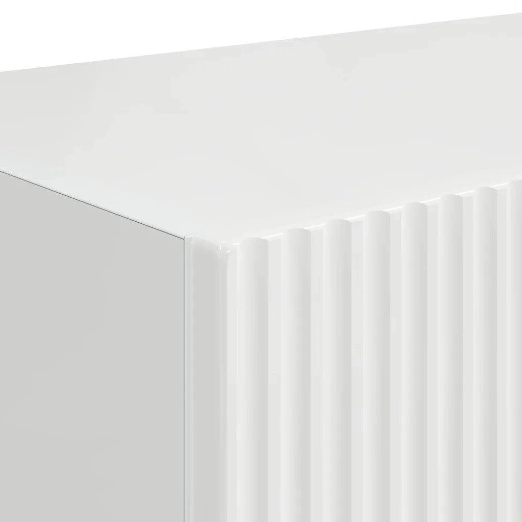 Mobile TV da parete 2 pcs Bianco Lucido 39 x 31 x 29,5 cm