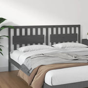 Testiera per Letto Grigia 185,5x4x100 cm Legno Massello di Pino cod mxl 32740