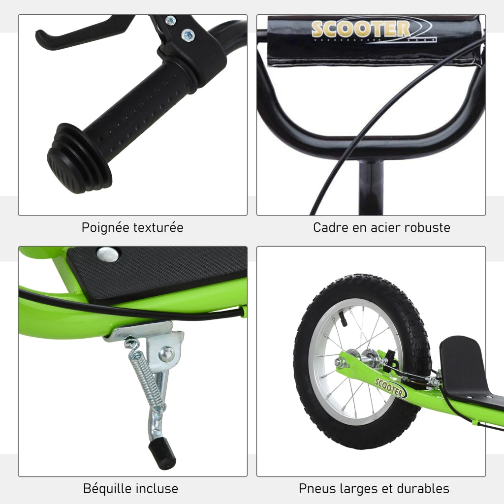 Pattinette per Bambini ¨C zephmum ¨C Verde, Acciaio, Ruote Grandi