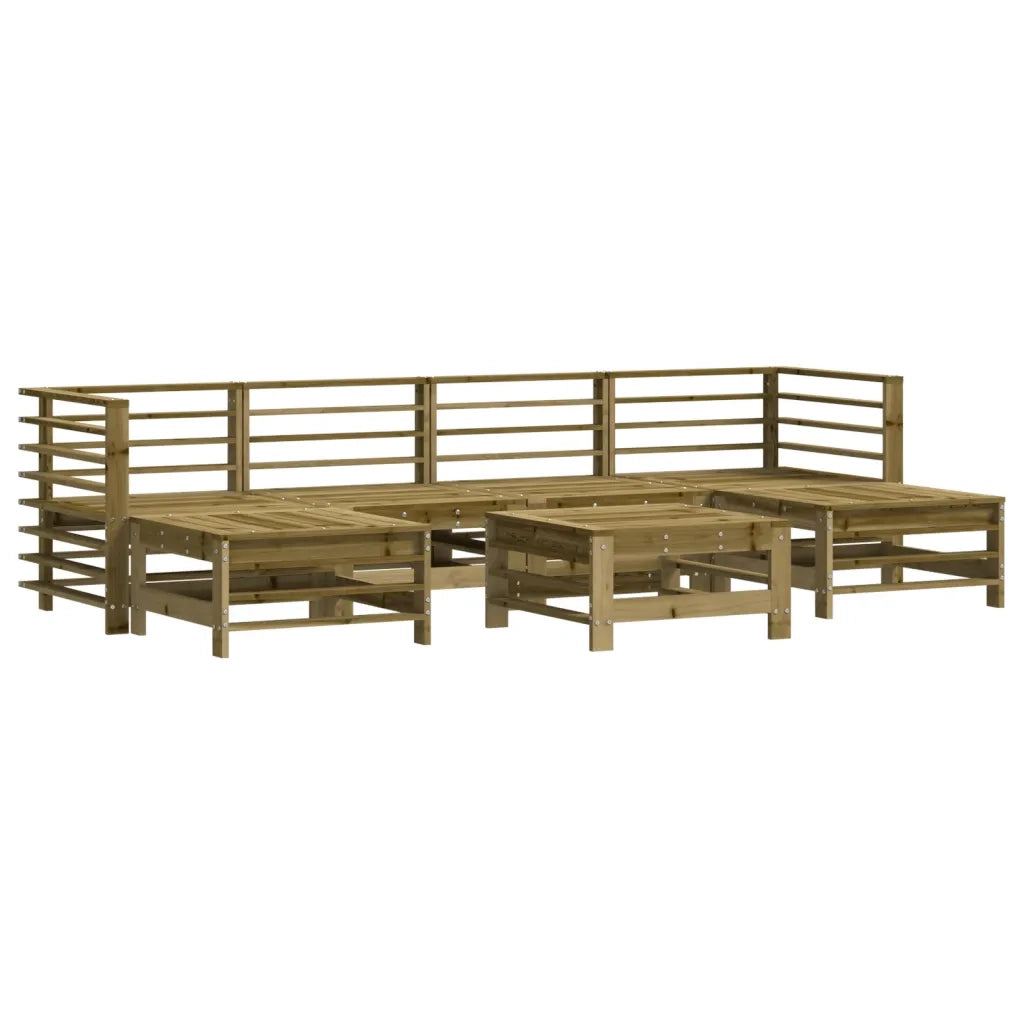 Set Divani da Giardino 7pz con Cuscini Legno Impregnato di Pino 3185954