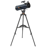 Telescopio riflettore, obiettivo da 114 mm, 2 oculari, cercatore, alluminio, blu scuro