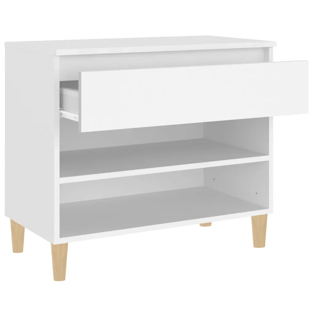 Scarpiera-Scaffale per scarpe Bianca 70x36x60 cm in Legno Multistrato 667097