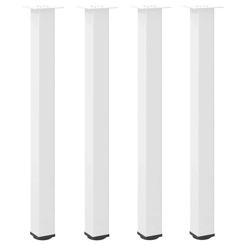 Set di 4 gambe regolabili per tavolo da bar 100-102 cm design moderno con guide in acciaio verniciato a polvere bianco 02_0056774