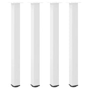 Set di 4 gambe regolabili per tavolo da bar 100-102 cm design moderno con guide in acciaio verniciato a polvere bianco 02_0056774