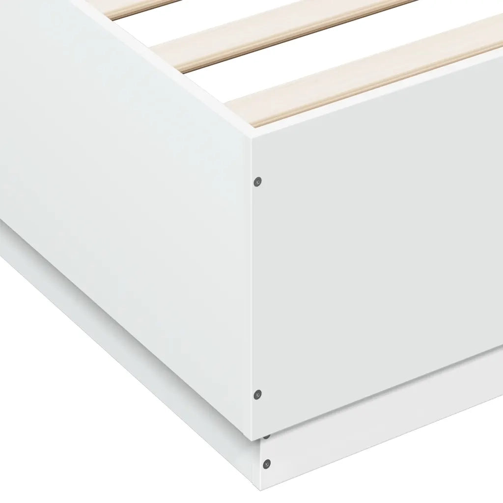 Giroletto-Struttura Letto Bianco 150x200 cm in Legno Multistrato 814676