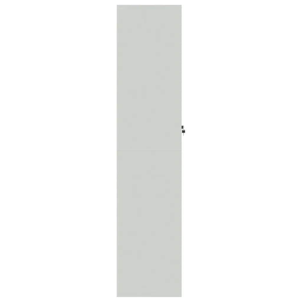 Armadio Classificatore Grigio Chiaro 90x40x180 cm in Acciaio