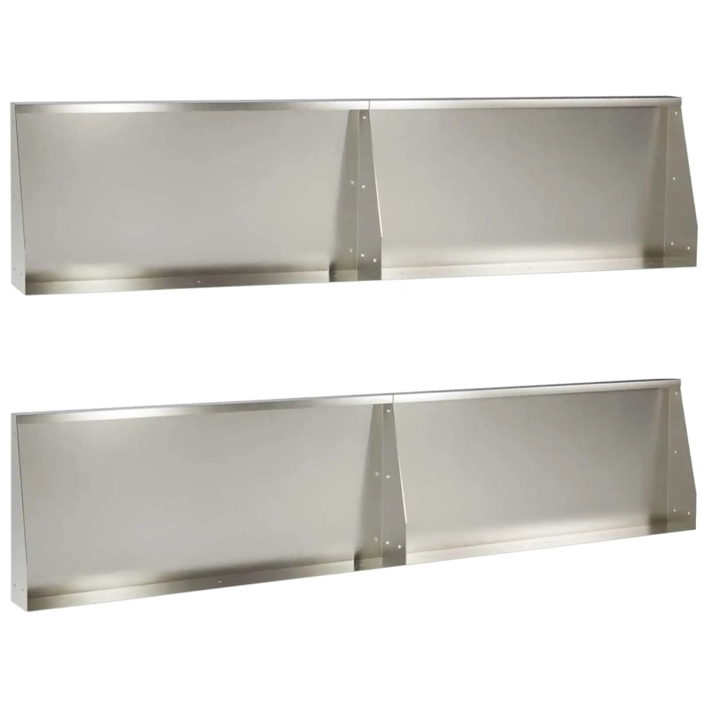 Muro di contenimento 4 pz 100 x 12 x 40 cm Acciaio Inox Argento 3449041