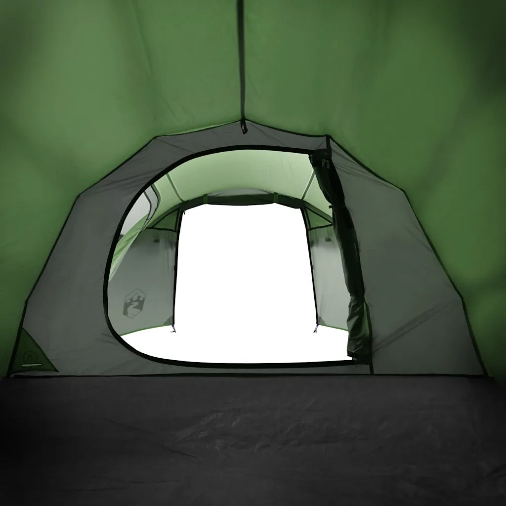 Tenda da Campeggio a Tunnel per 3 Persone Verde Impermeabile 94390