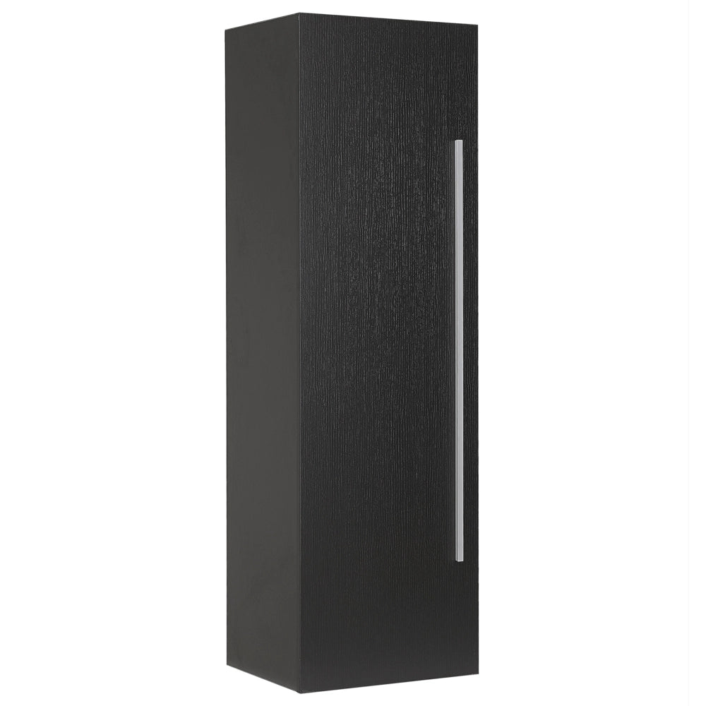 Pensile da bagno in MDF Nero 132 x 40 cm con 4 ripiani a parete