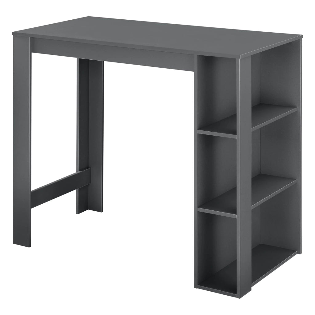 Tavolo da bar con 3 ripiani 120x60x106 cm grigio scuro 03_0008553