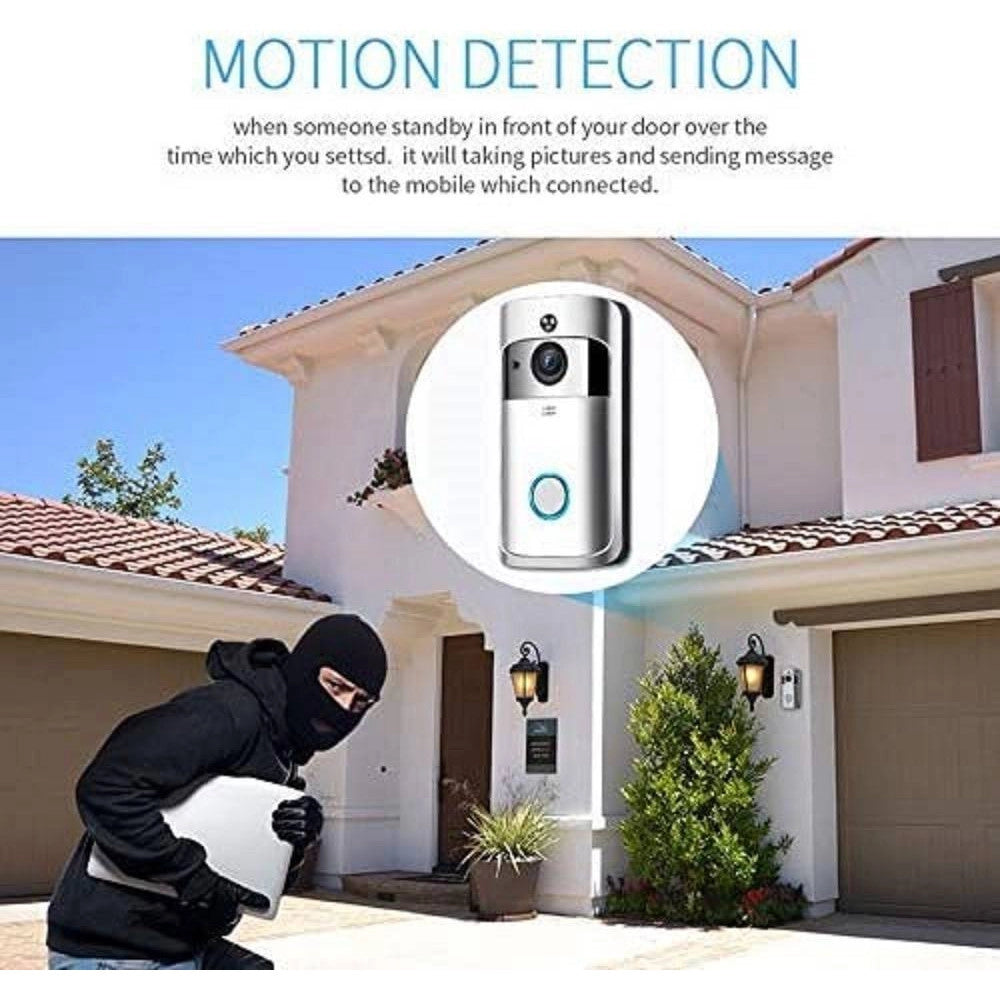 Trade Shop - Campanello Videocitofono Wifi Sicurezza Casa Allarme Porta Con Sensore Movimento -