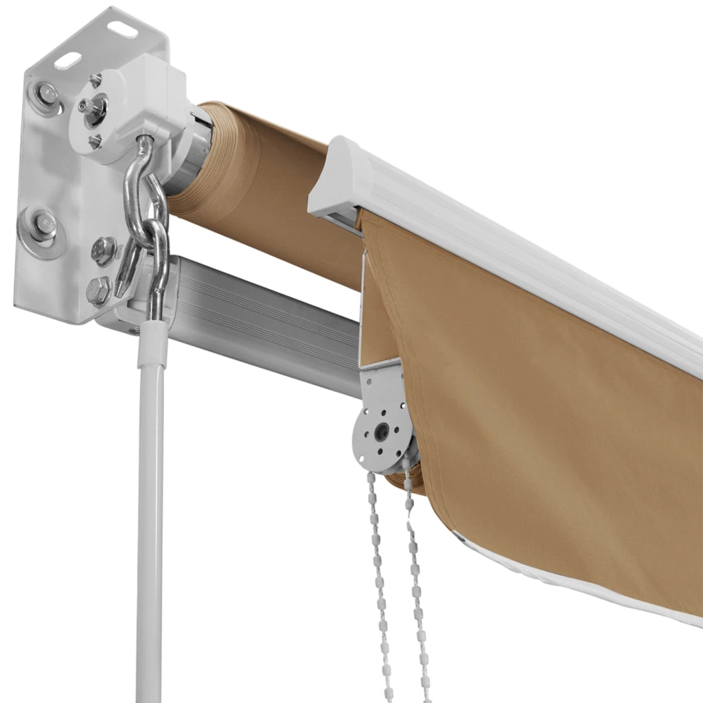 IDMarket - Tenda manuale 4x3 m taupe lambrequin H.1,50 m
