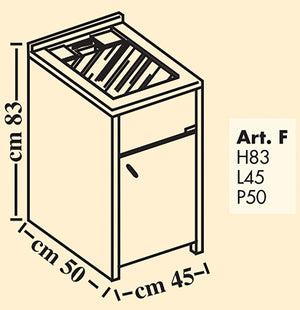 Mobile Lavatoio da Esterno in Polipropilene e Alluminio 45x50x83 cm Bianco