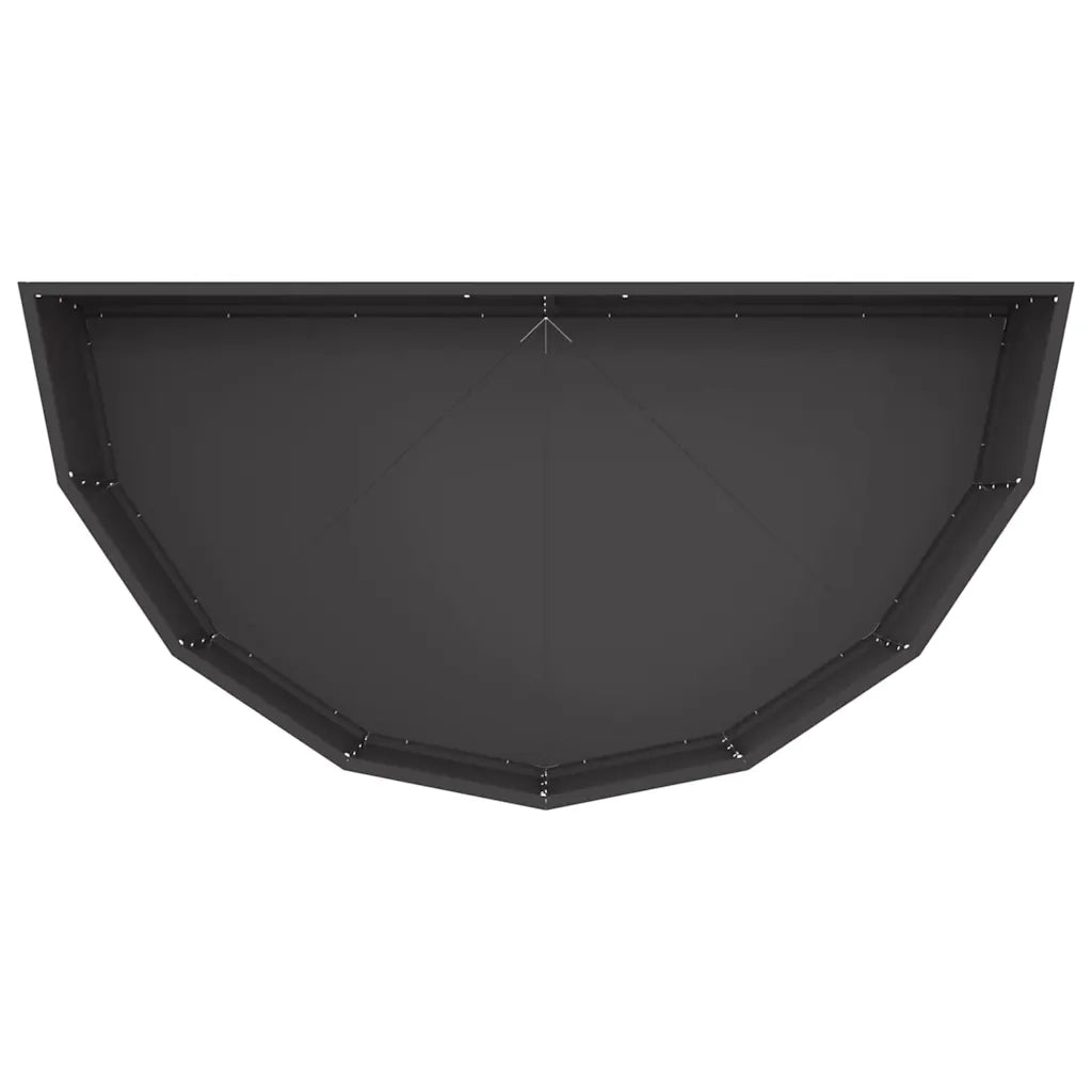 Fioriera-Vaso da Esterno-Contenitore per Piante Nero 120 x 60 x 35 cm Acciaio