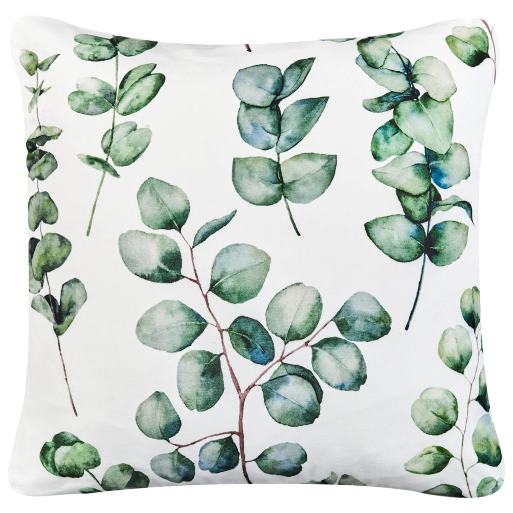 Set di 2 cuscini da esterno in poliestere verde 45 x 45 cm con motivo a foglie Accessorio da giardino