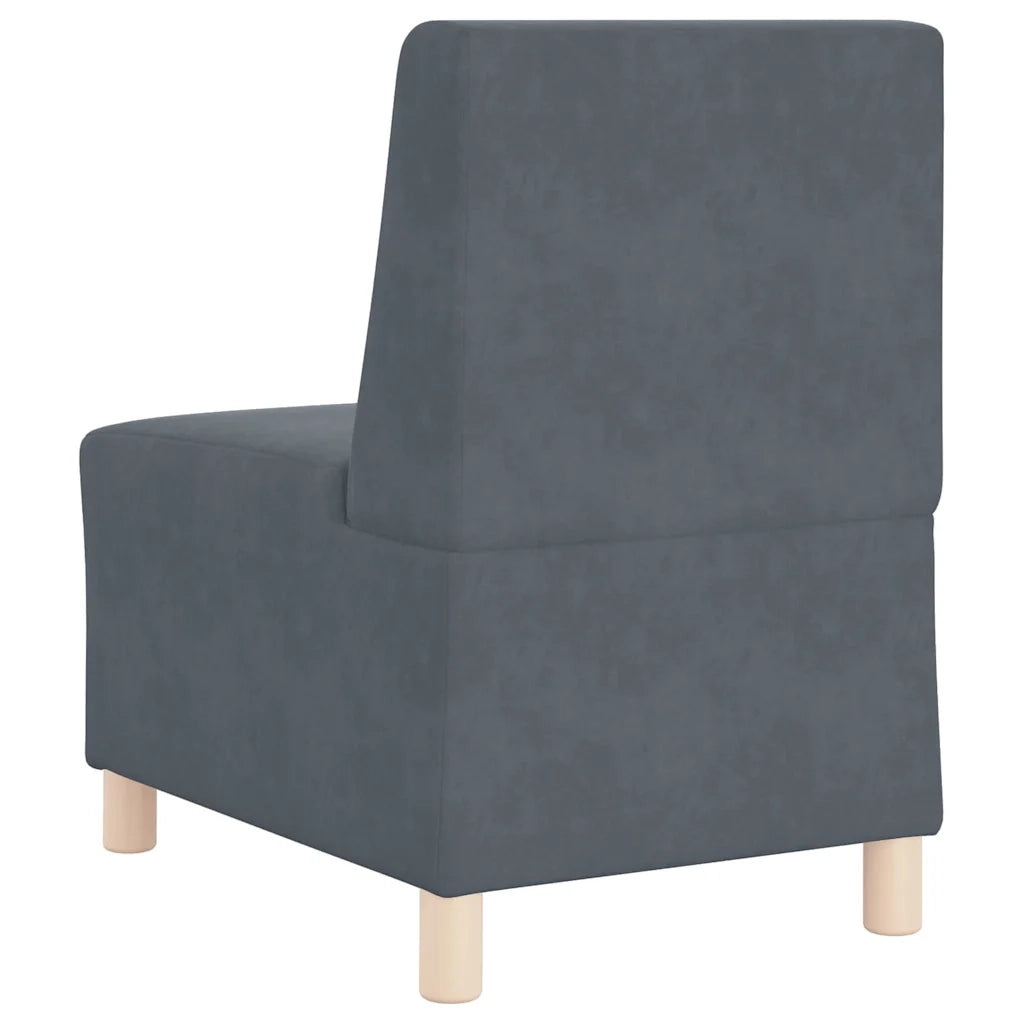 Unità di Divano Modulare Senza Braccioli 3 pcs Grigio scuro