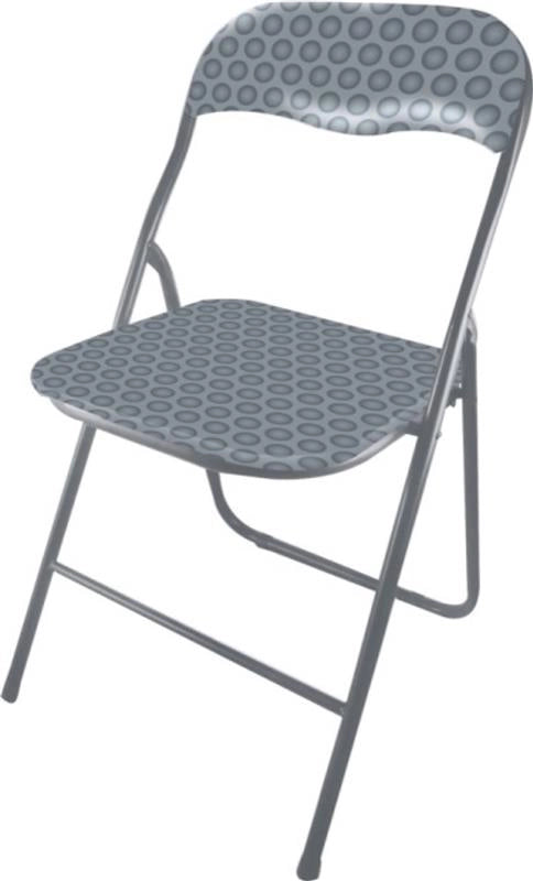 SET 6 SEDIE PIEGHEVOLI IMBOTTITE GOLF GRIGIO, 44X45X78H CM, SEDUTA COMODA, PORTATILE, STRUTTURA IN METALLO, SLIM, SALVASPAZIO, RESISTENTE