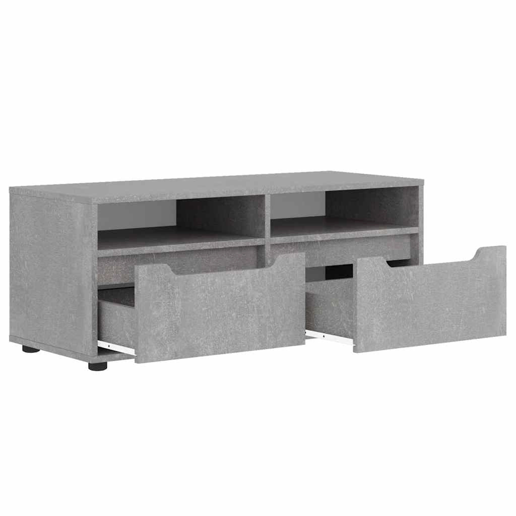Mobile TV a parete con ampio spazio di archiviazione 100 x 40 x 38 cm stile moderno legno ingegnerizzato grigio cemento 02_0058335