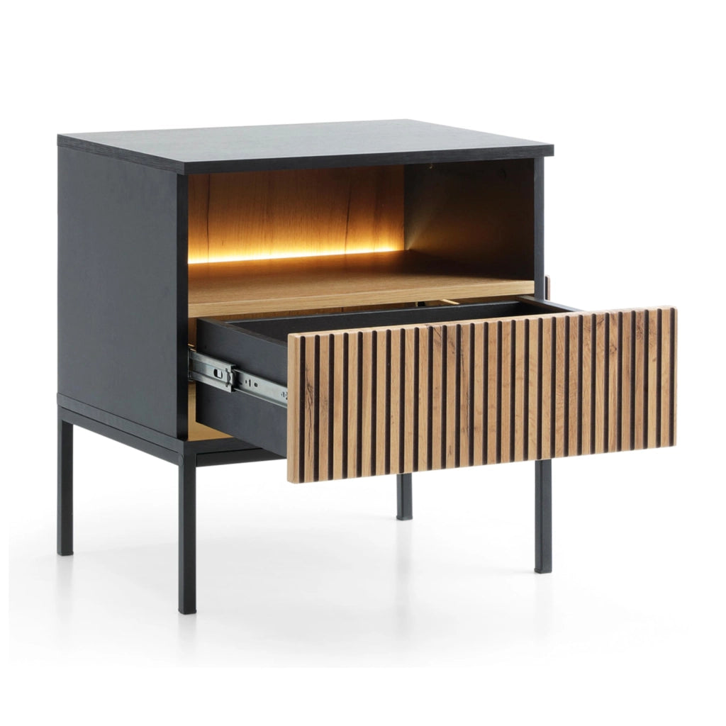 Komodee Tavolino Laval ST97 Nero/Rovere 54x56x39 cm