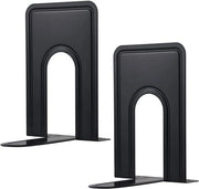 Supporti libri in metallo, organizzatore libri, antiscivolo, resistente ai graffi, supporti libri in acciaio inossidabile, design unico, adatti per bambini e adulti per uso in casa, ufficio, biblioteca - nero