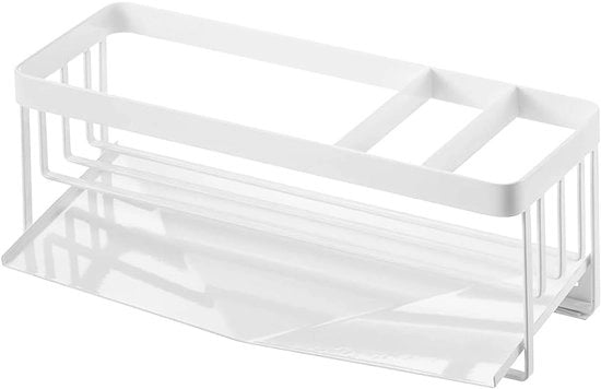 Spongia e Supporto con Sguscio - Pratico e Spazievendente - 1 pezzo - Acciaio - 25 x 10 x 9,5 cm