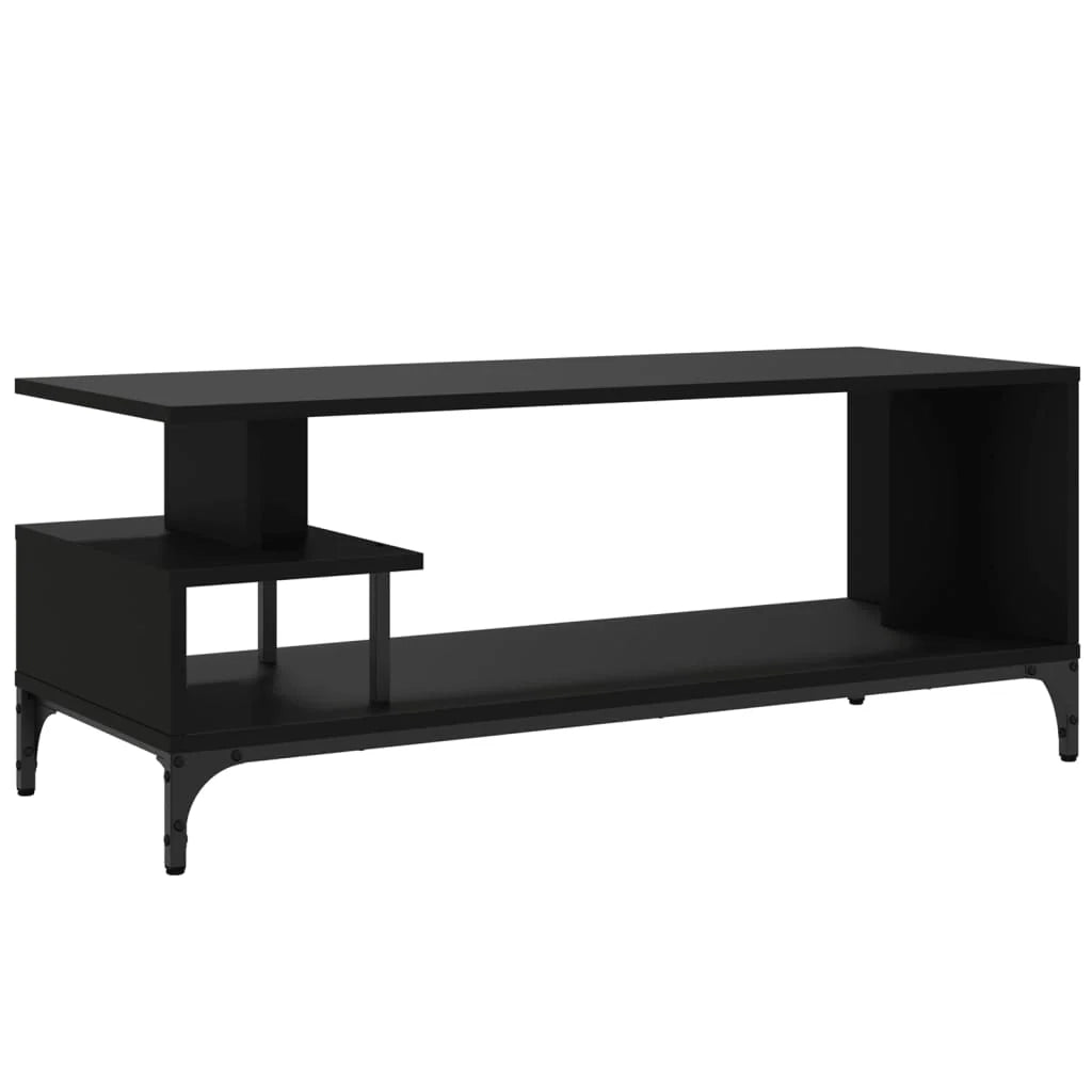 Mobile TV multimediale mensola per TV credenza per TV sala da pranzo soggiorno camera da letto legno ingegnerizzato e acciaio verniciato a polvere nero 02_0026960