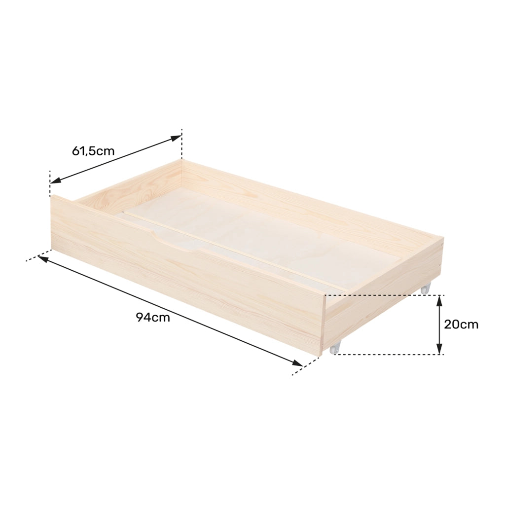 Set di 2 cassetti blu scuro per letto