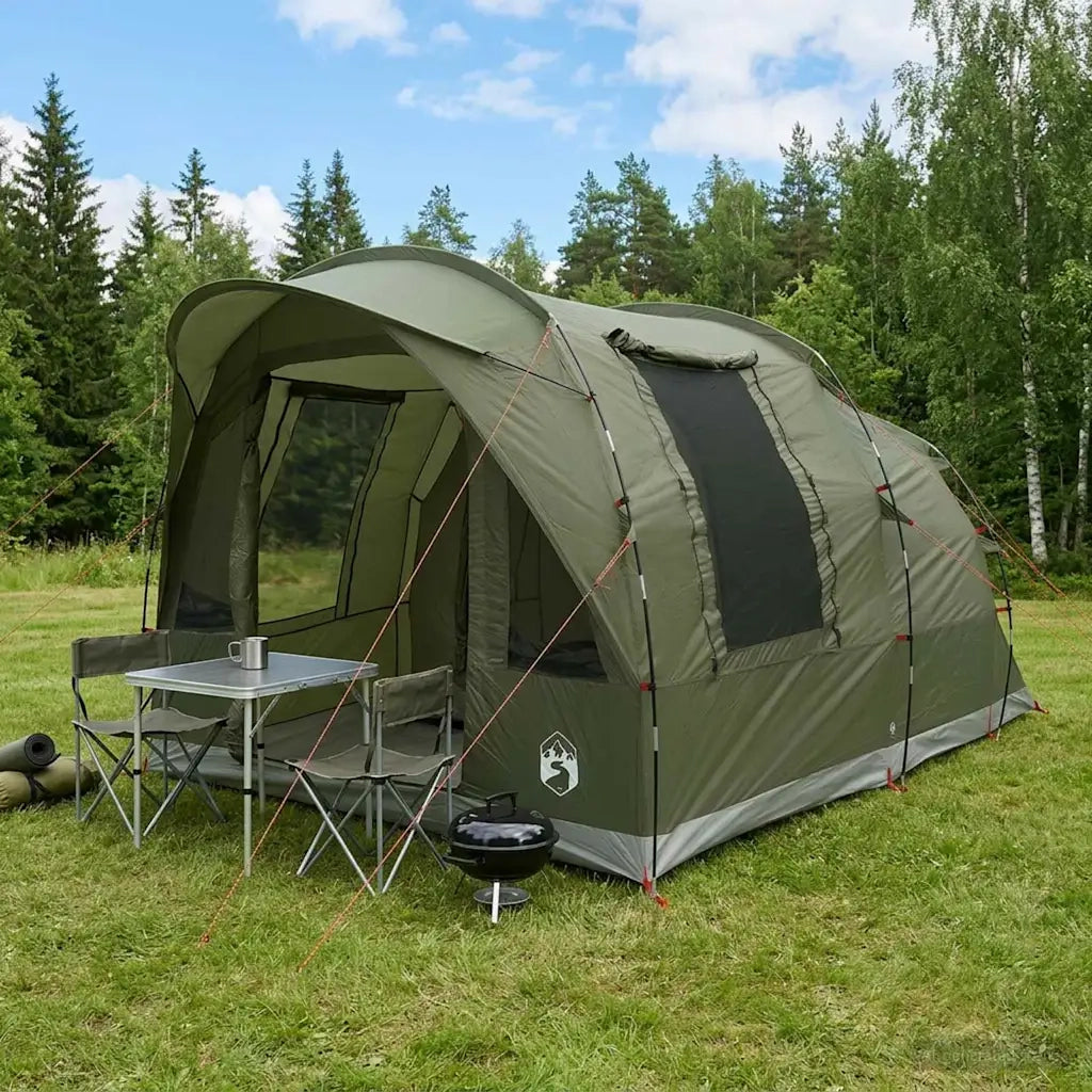 Tenda a tunnel con tetto Verde Oliva 400 x 260 x 200 cm 42029035
