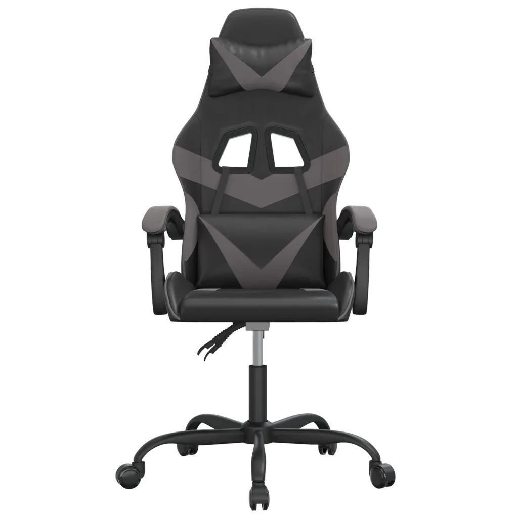 Sedia da Gaming Girevole Nera e Grigia in Similpelle cod mxl 70111