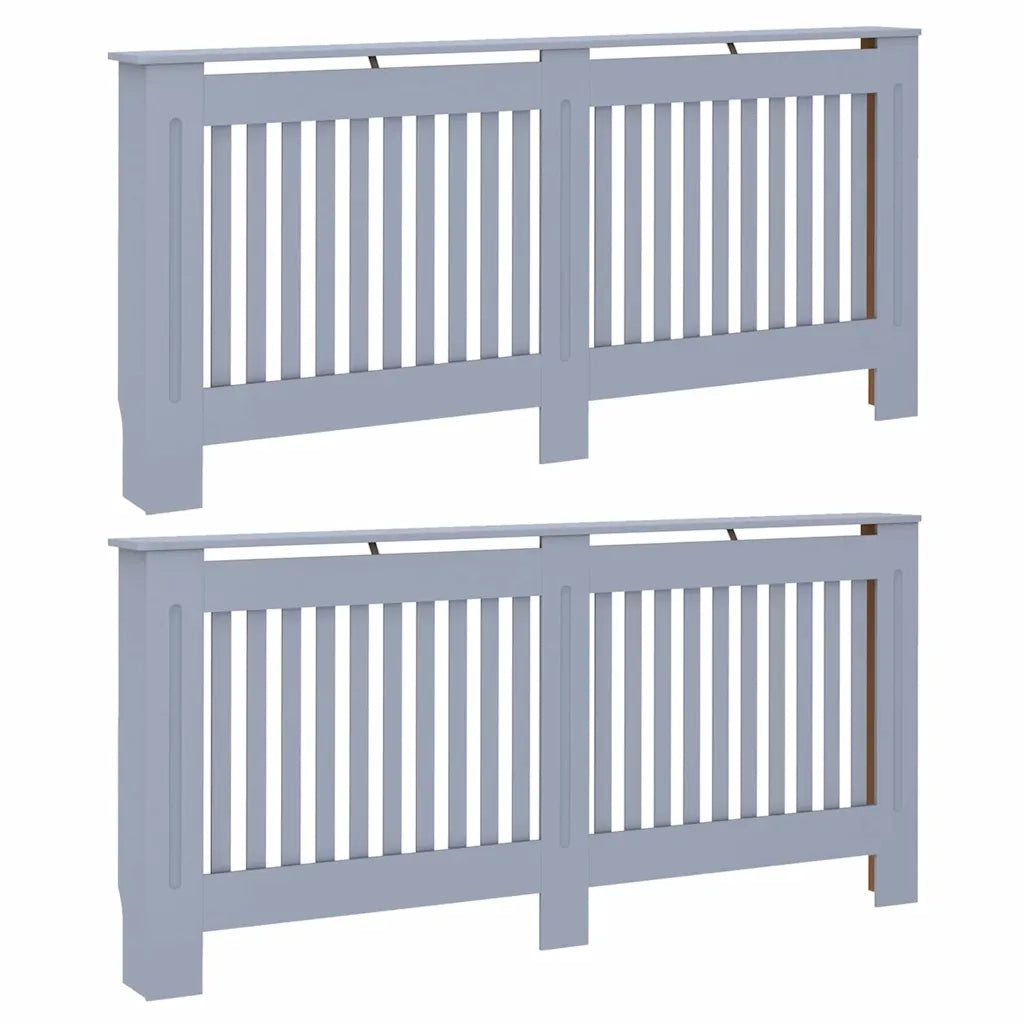Copertura per radiatori 2 pcs Grigio 172 x 19 x 81,5cm 3403234
