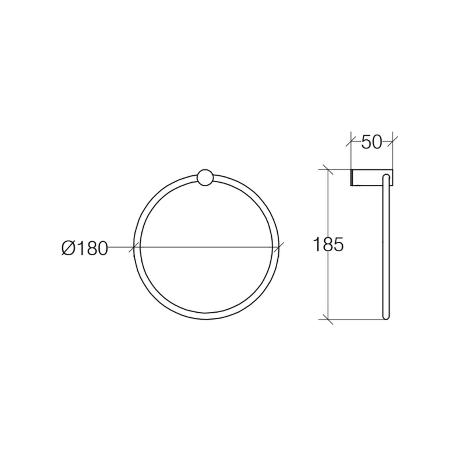 Lineabeta - Anello Porta asciugamani Picola in ottone cromato