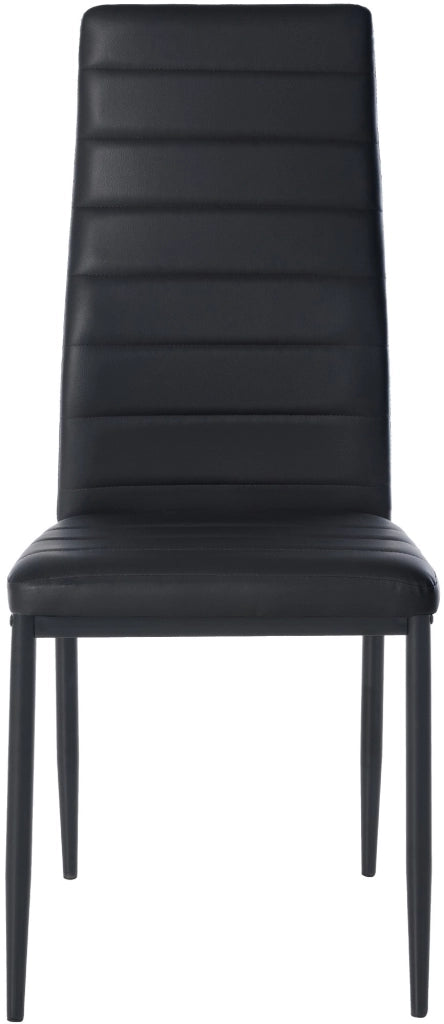 Set di 6 sedie da pranzo Mayfair nero,Finta pelle