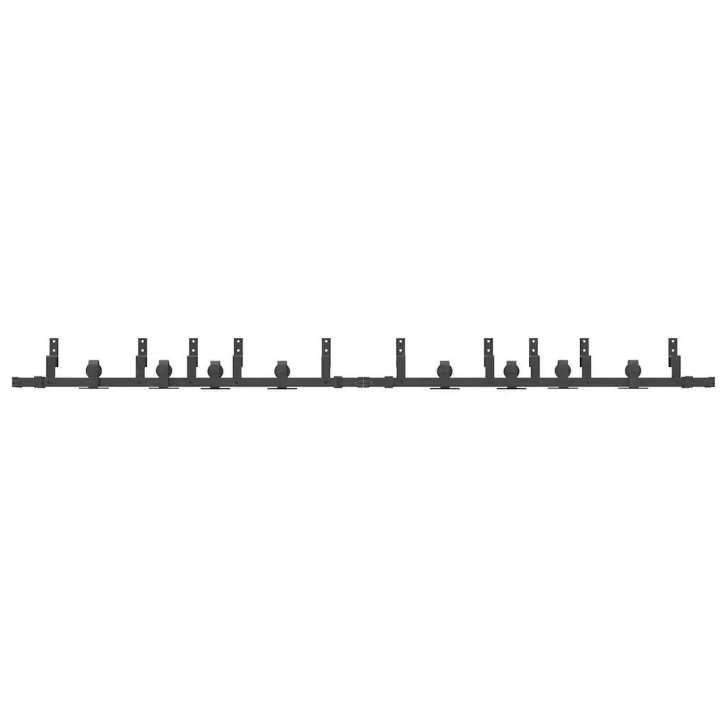 Kit di Binari per Porte Scorrevoli 305 cm Acciaio Nero CFW6026977